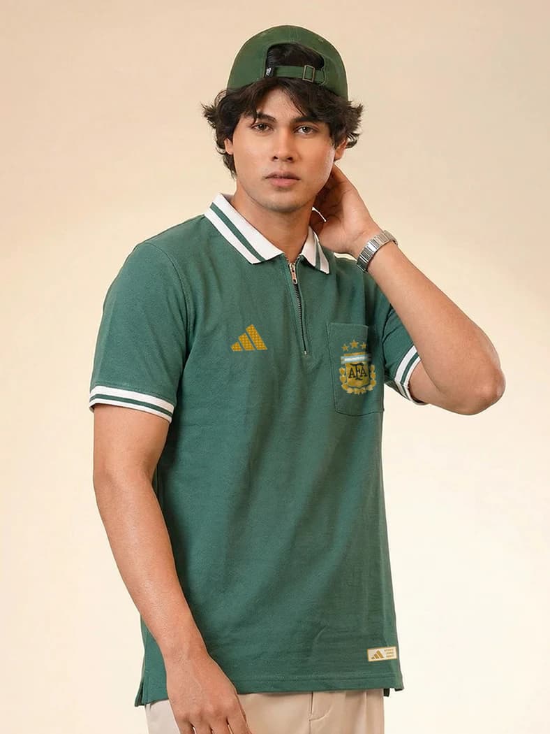 PL150 Argentina Green Alzeena men's polo