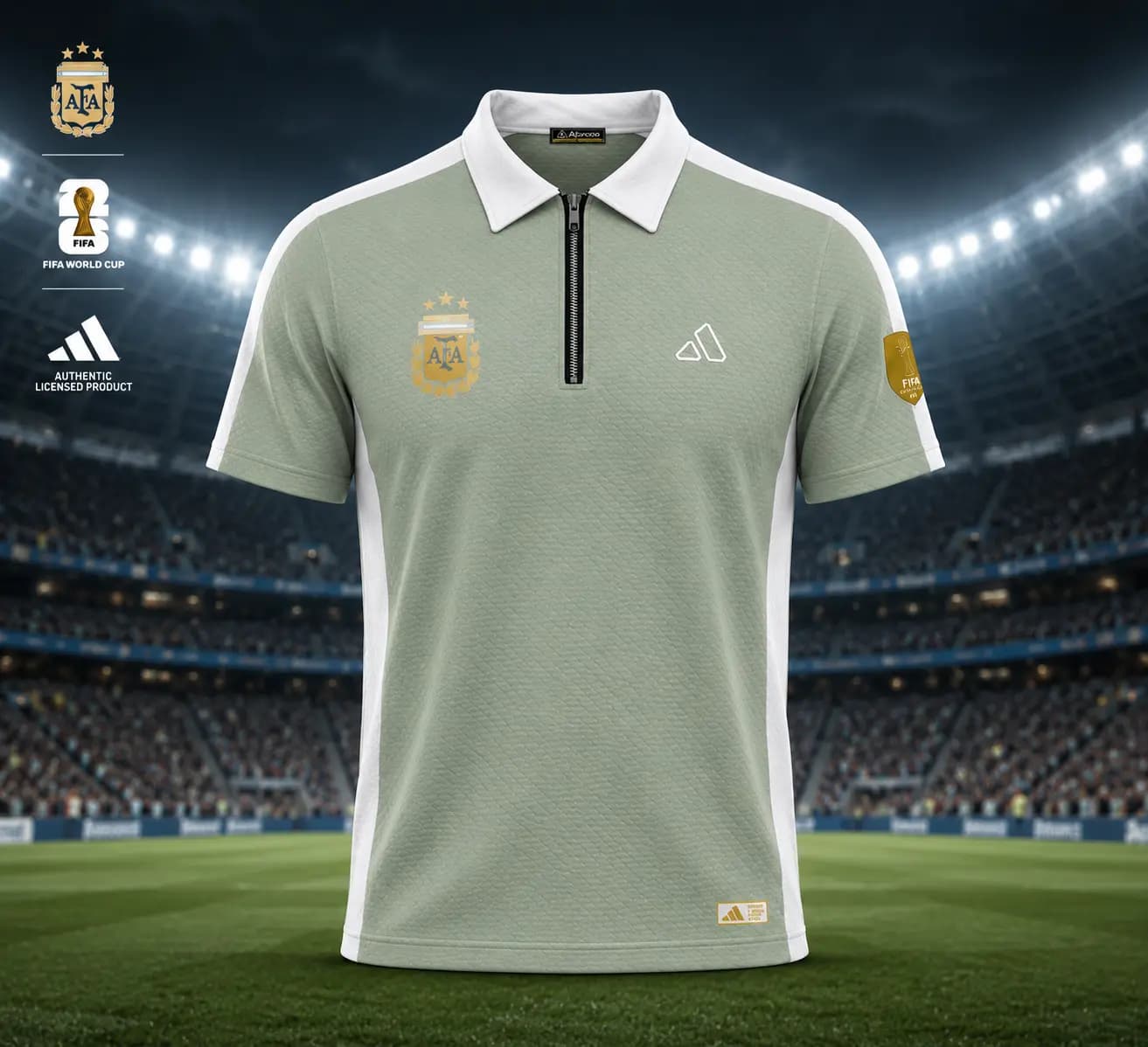 PL147 Argentina Olive Men's Polo